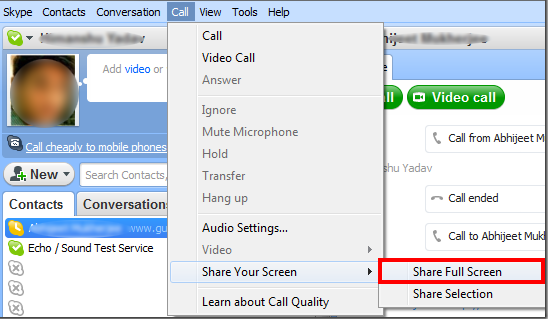 Techieapps-4 Powerful secrets of Skype every user must know-sharing your screen with skype