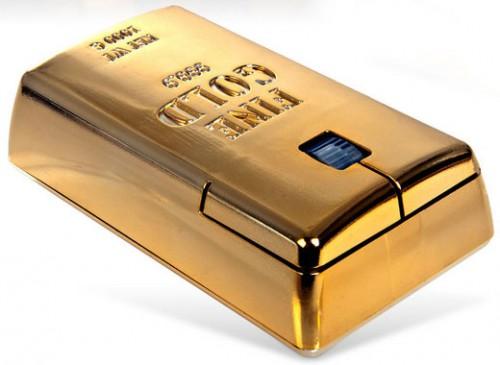 TechieApps-Most Interesting Computer Mouse Designs-Gold Bar Mouse