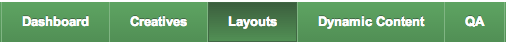 DoubleClick Studio Layouts Navigation Bar
