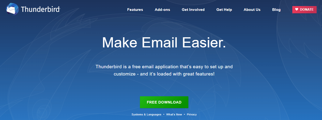 Mozilla Thunderbird Email Service Provider
