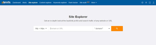 1. Go to the ahrefs site explorer and paste the original contents' URL there.