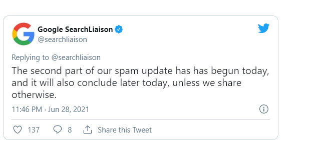 Spam Update Twitter